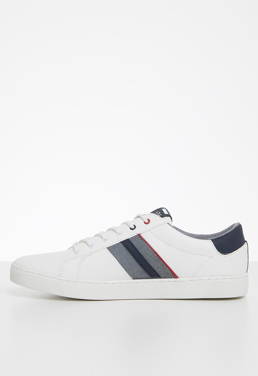 Jack & Jones - Ted pu mix - white & navy 
