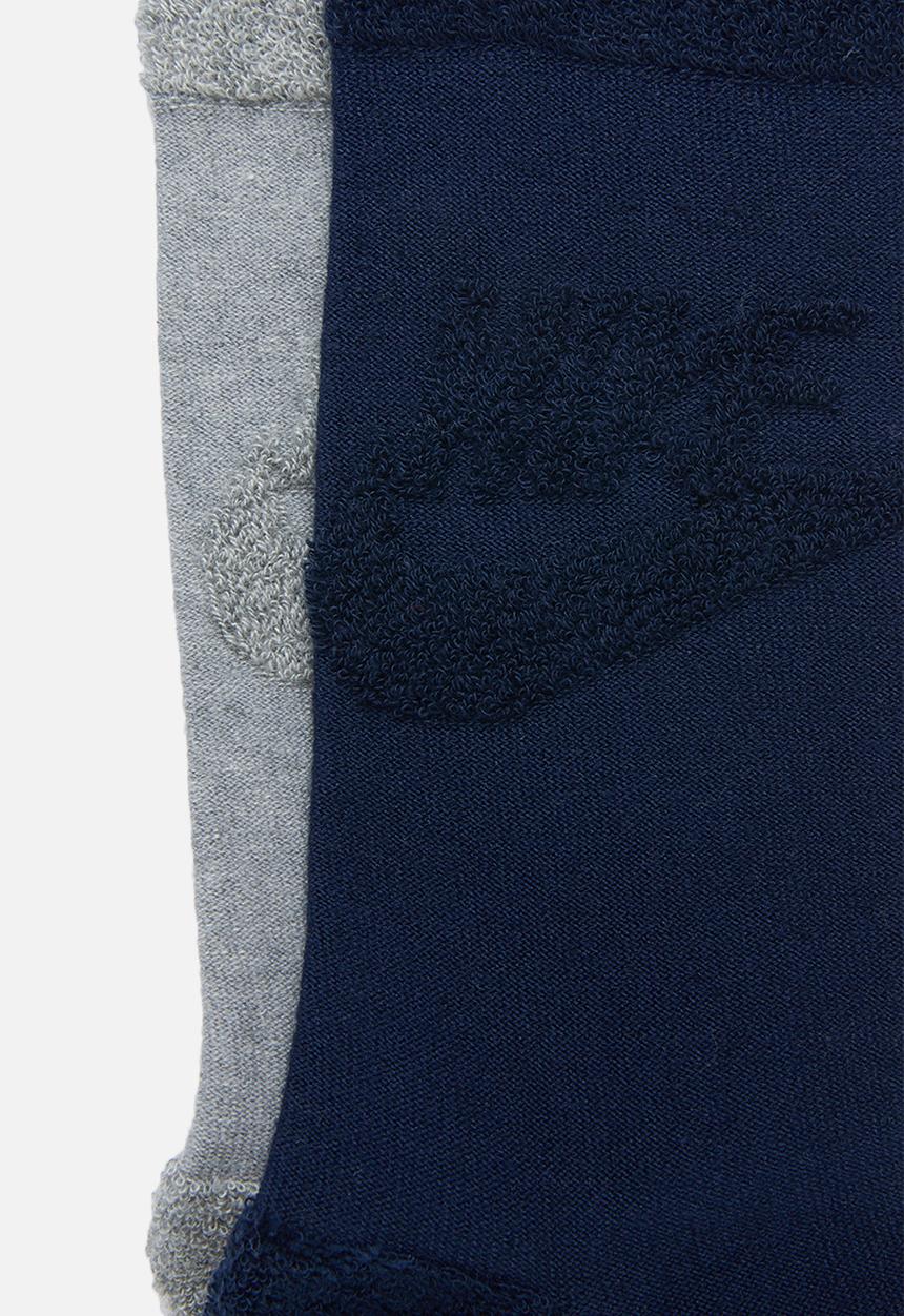 Nike - 2 Pack Nike loop futura crew socks - navy & grey 