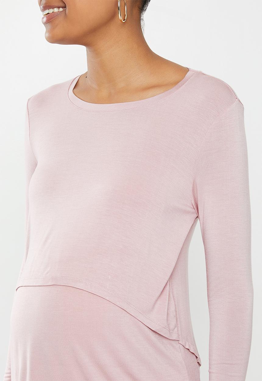 Cotton On - Maternity 2-in-1 long sleeve top - fragrant lilac