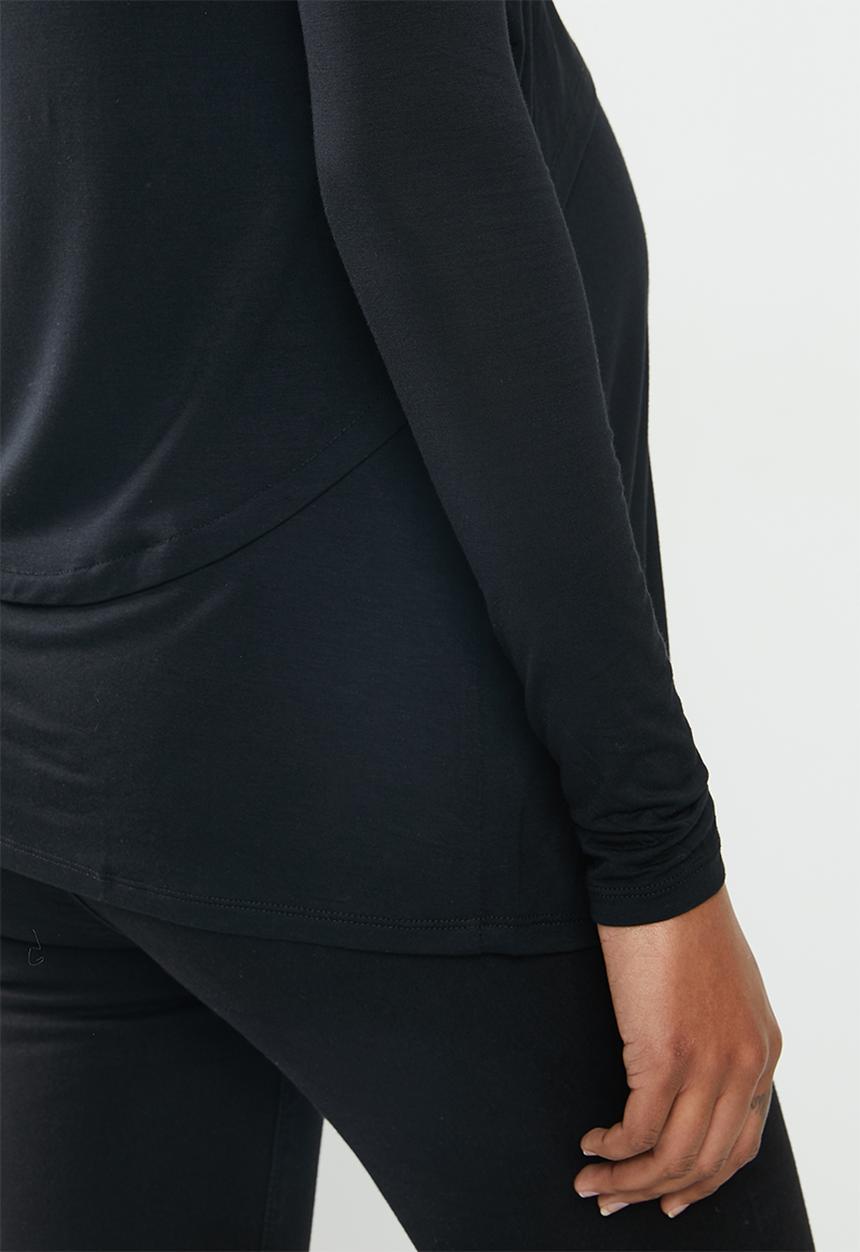 Cotton On - Maternity 2-in-1 long sleeve top - black