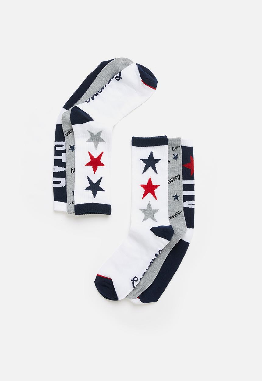Converse - Chn converse script crew 3pk - multi 