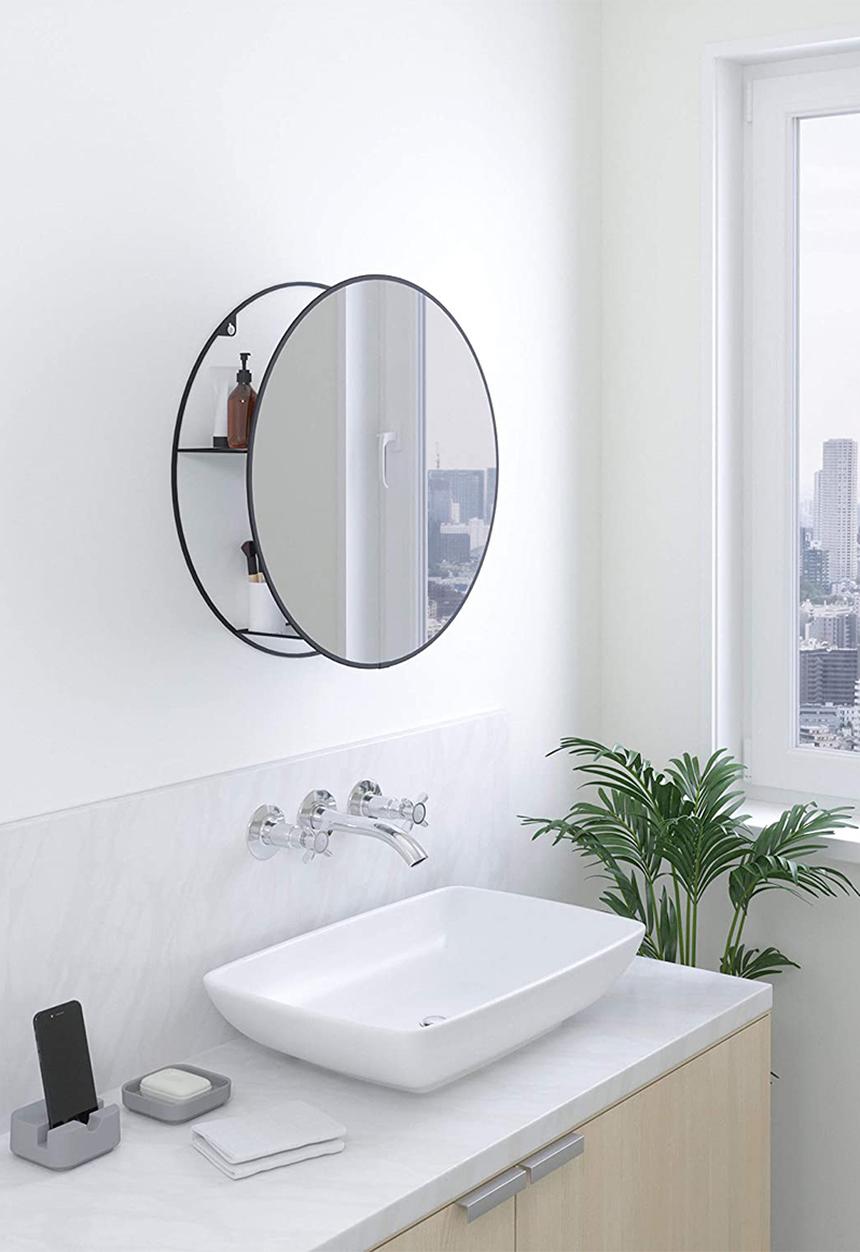 Umbra - Cirko wall mirror & storage unit - black