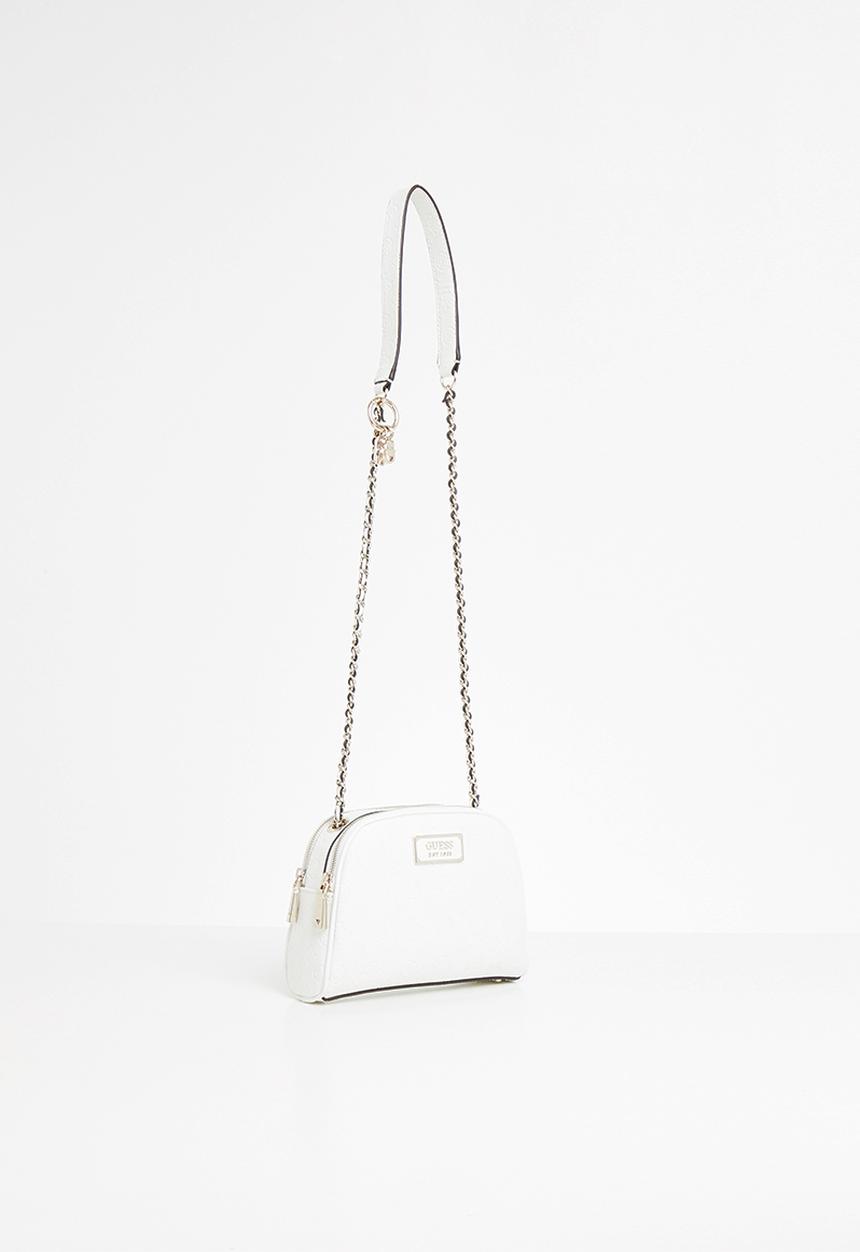 GUESS - Logo love crossbody top zip - white