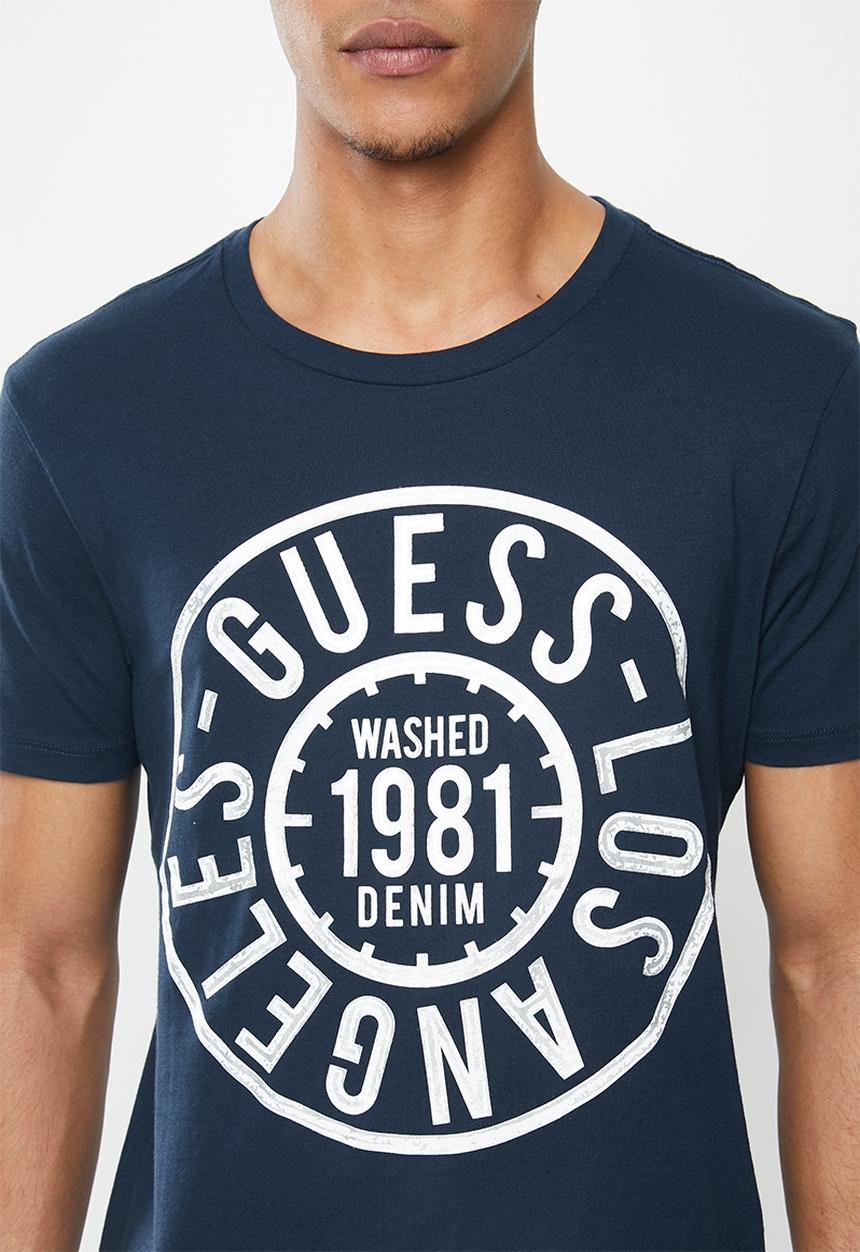 GUESS - Short sleeve guess active tee - blue