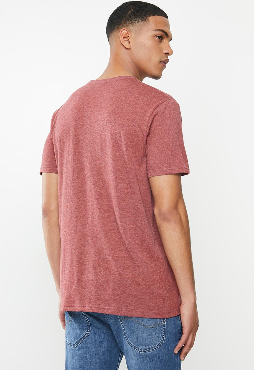 Lee  - Applique tee - burgundy