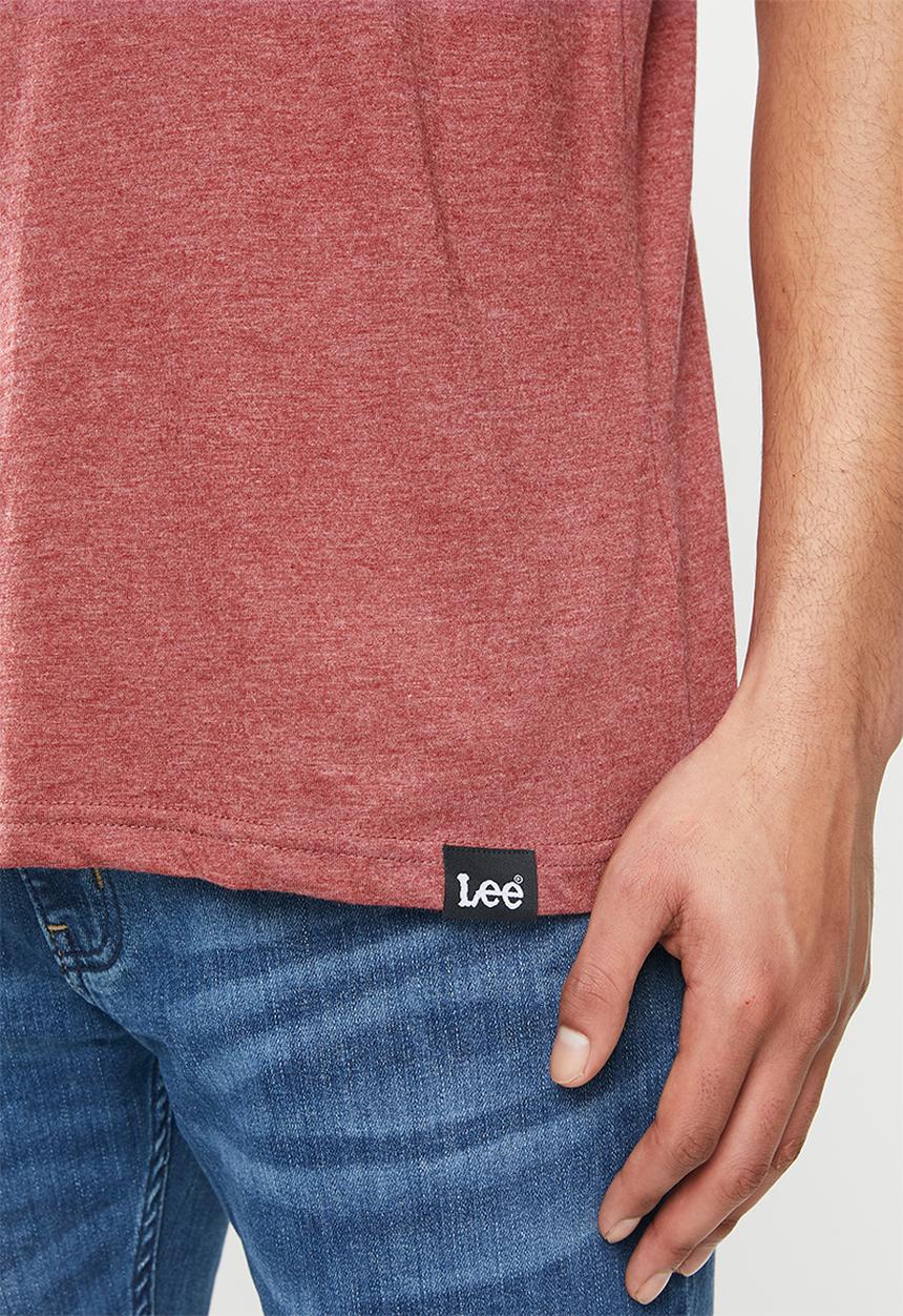 Lee  - Applique tee - burgundy