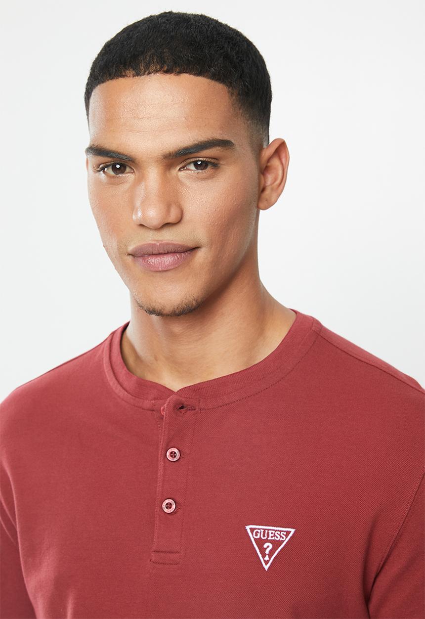 GUESS - Short sleeve guess philli polo - burgundy 