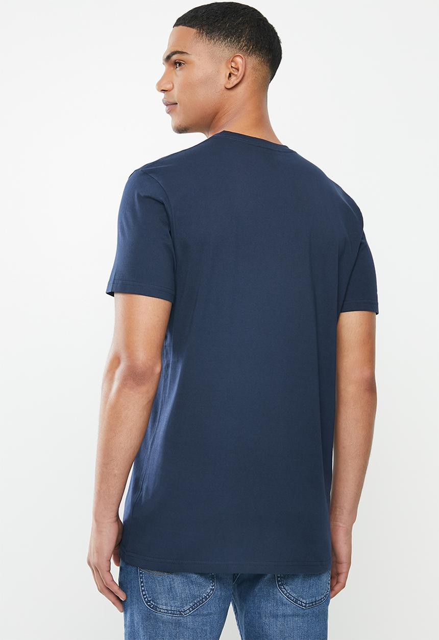 Lee  - Contrast block out tee - navy