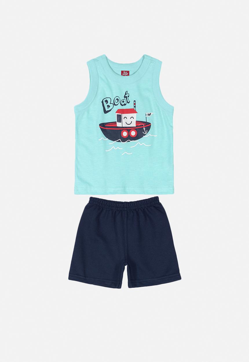 Bee Loop - Tank top & shorts set - navy & blue