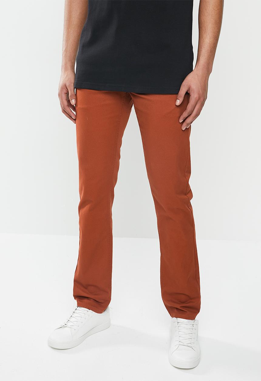 GUESS - Carter twill chino pant - red