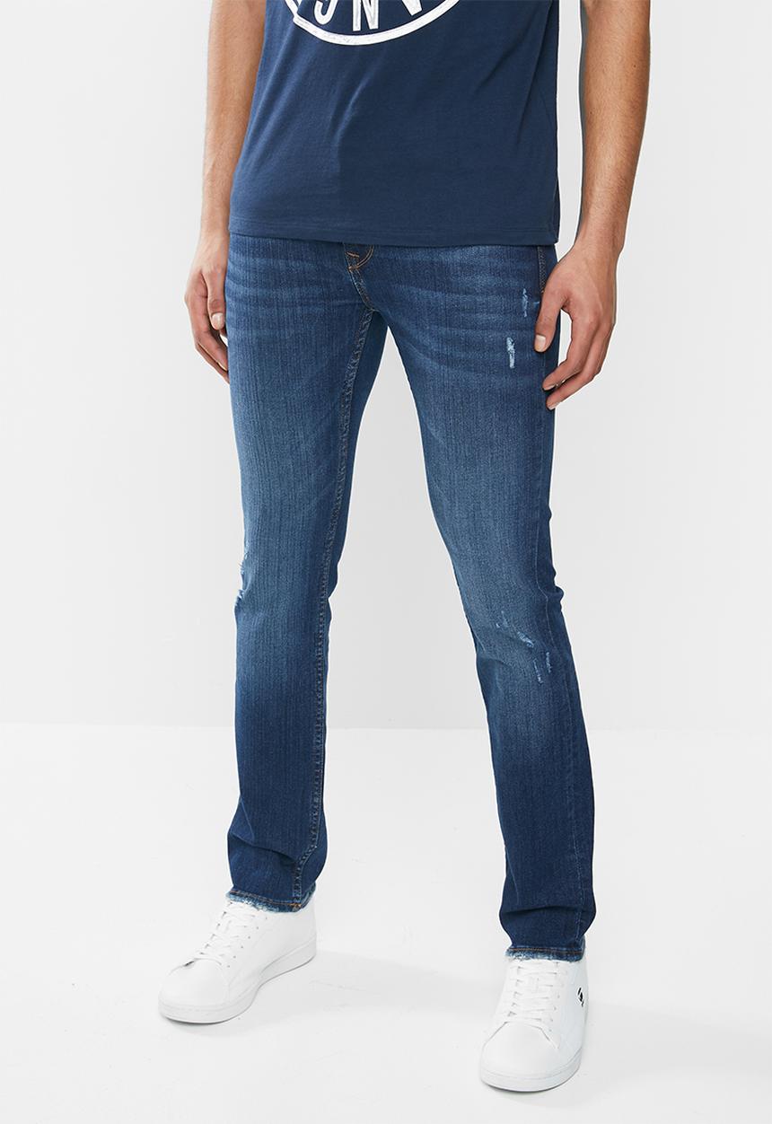 GUESS - Dark wash skinny jean - dark blue