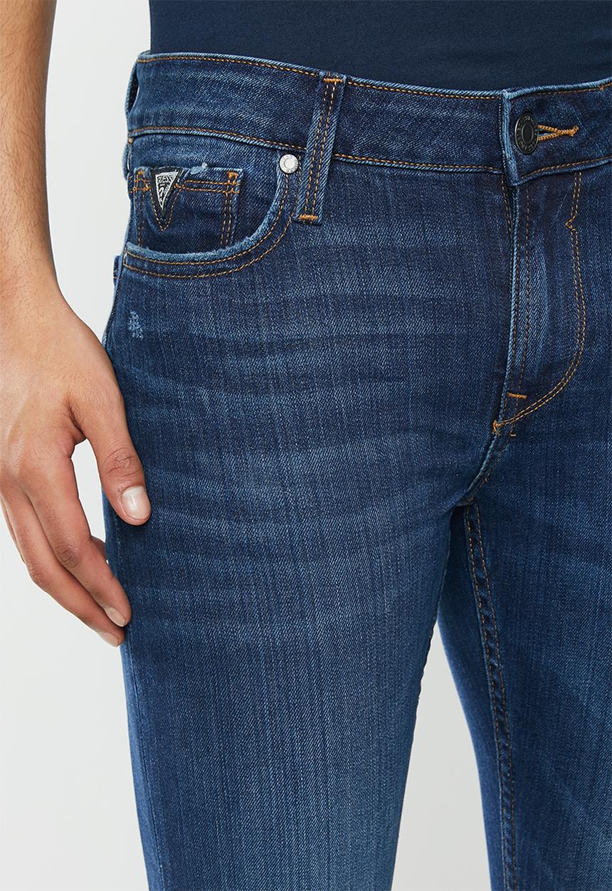 GUESS - Dark wash skinny jean - dark blue