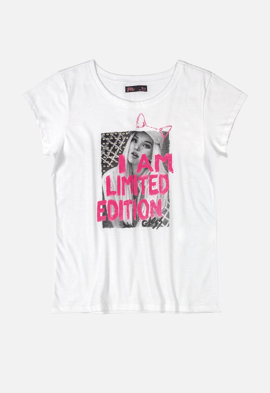 Gloss - Girls printed tee - white