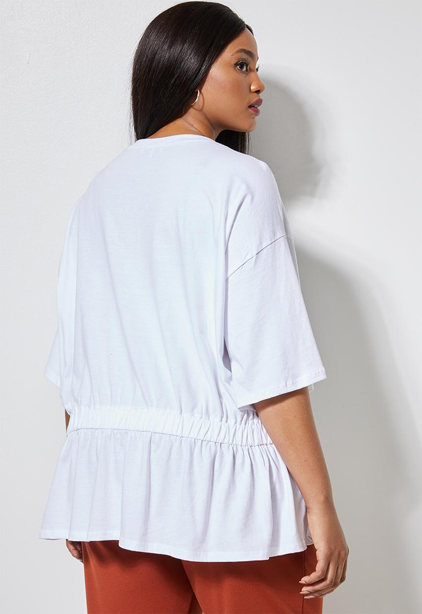 Superbalist - Floral placement pemplum tee - white