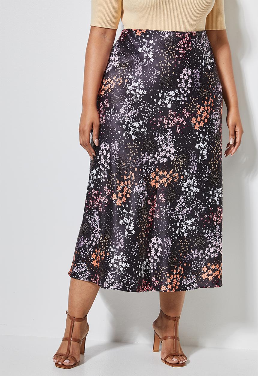 Superbalist - Midi bias slip skirt - multi 