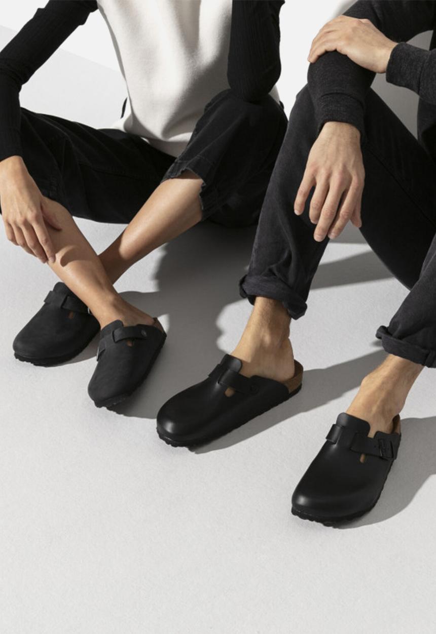 Birkenstock - Boston waxy leather regular - black