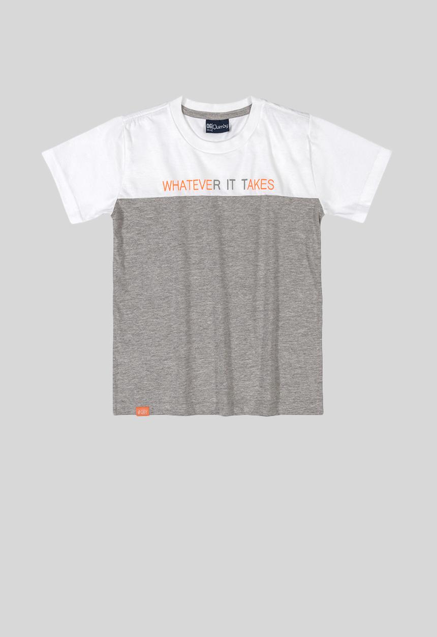 Quimby - Boys T-shirt - white & grey
