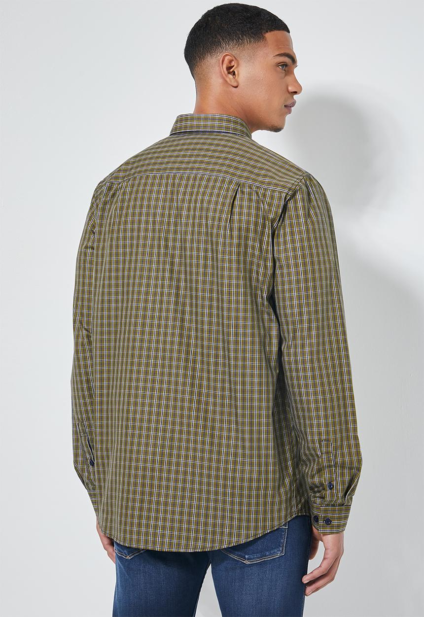 Superbalist - Barber regular fit long sleeve oxford shirt - olive