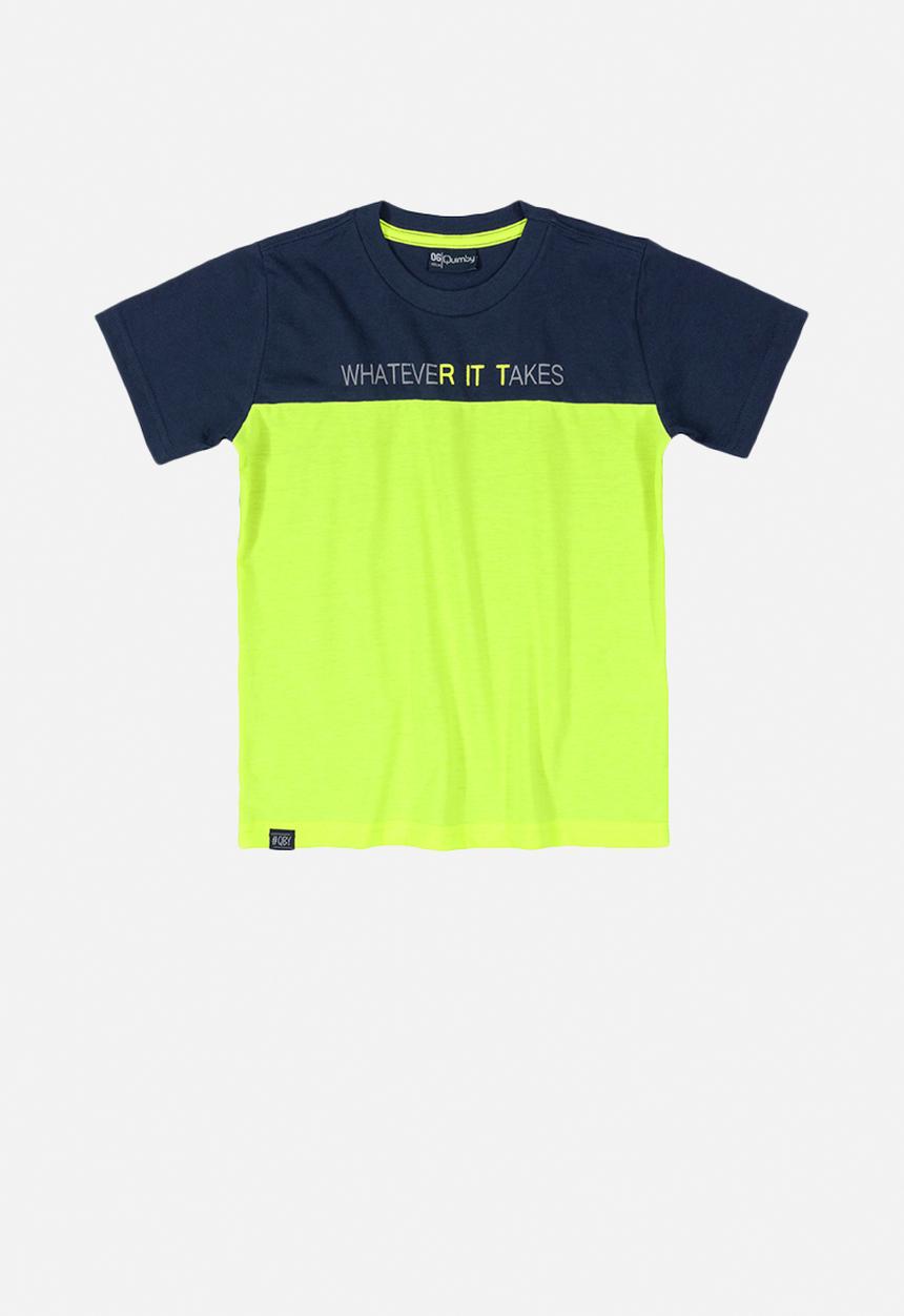 Quimby - Boys T-shirt - navy & green