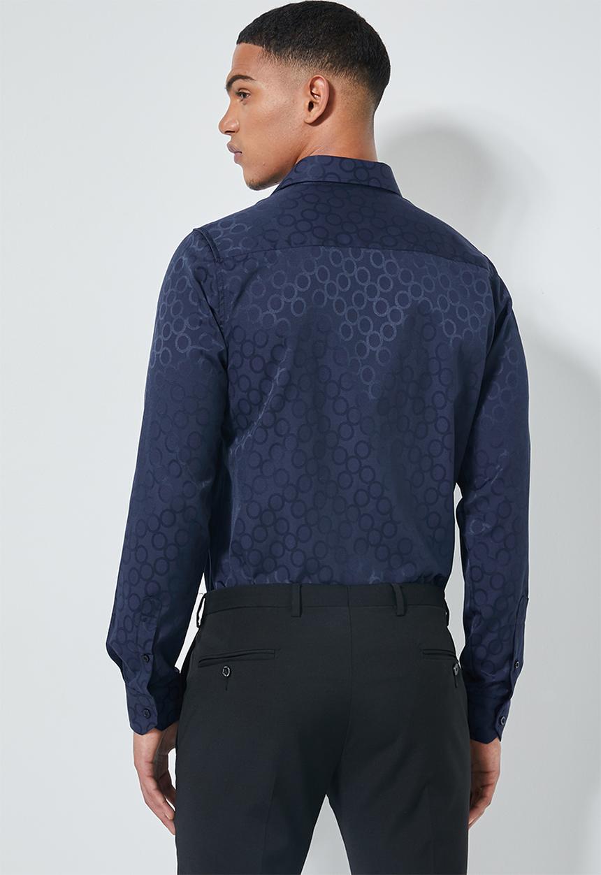Superbalist - Jos slim fit long sleeve shirt - navy