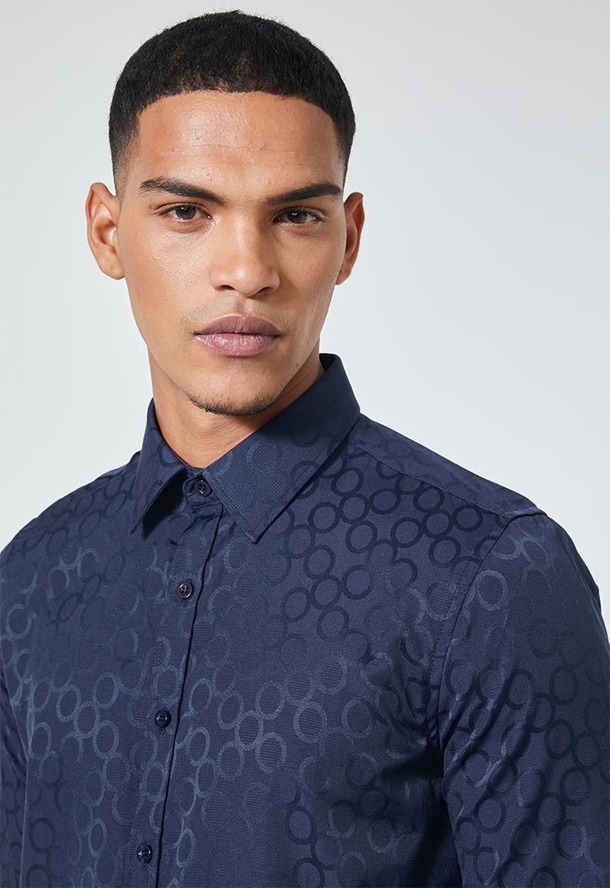 Superbalist - Jos slim fit long sleeve shirt - navy