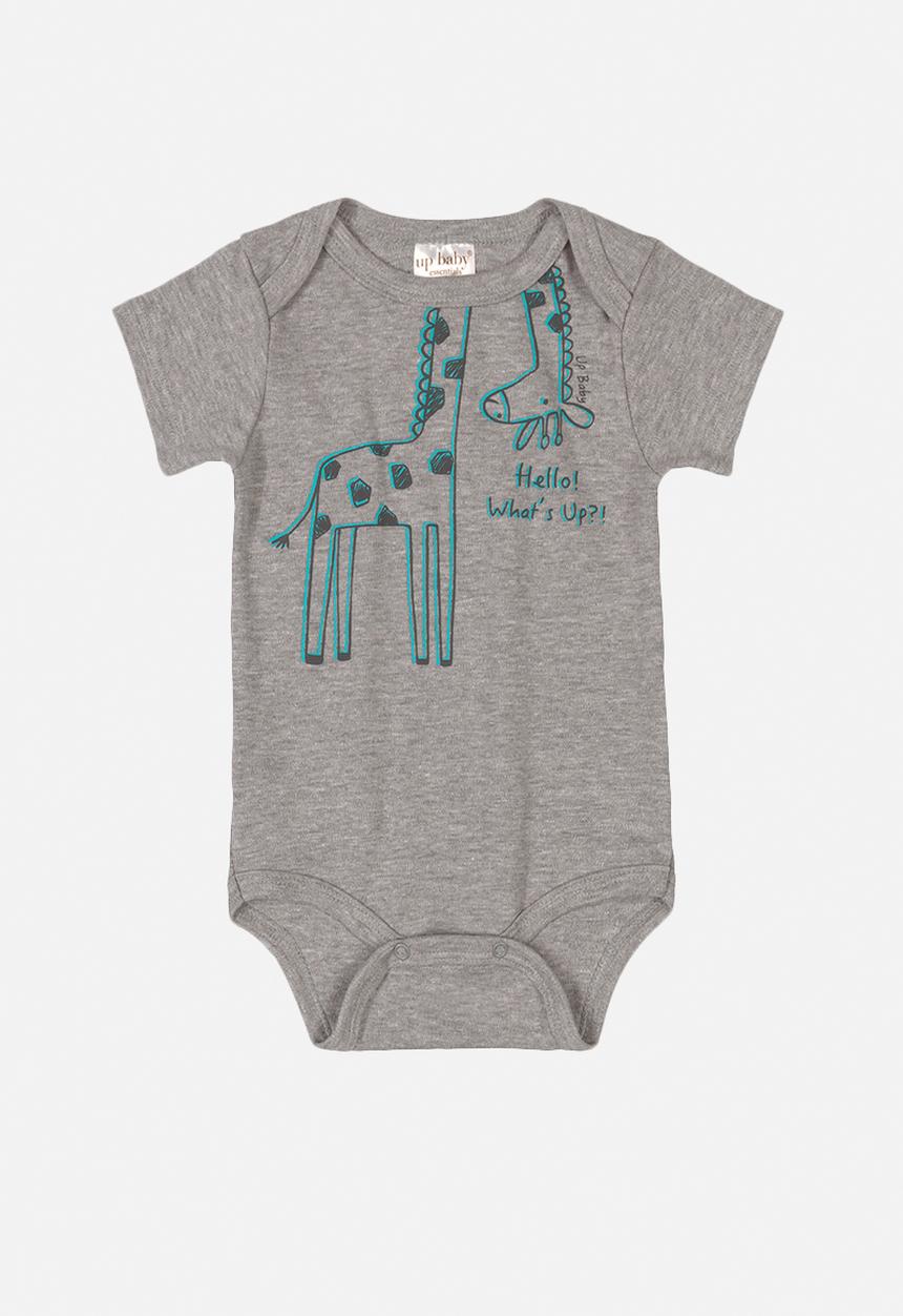 UP Baby - Boy short sleeve bodysuit - grey