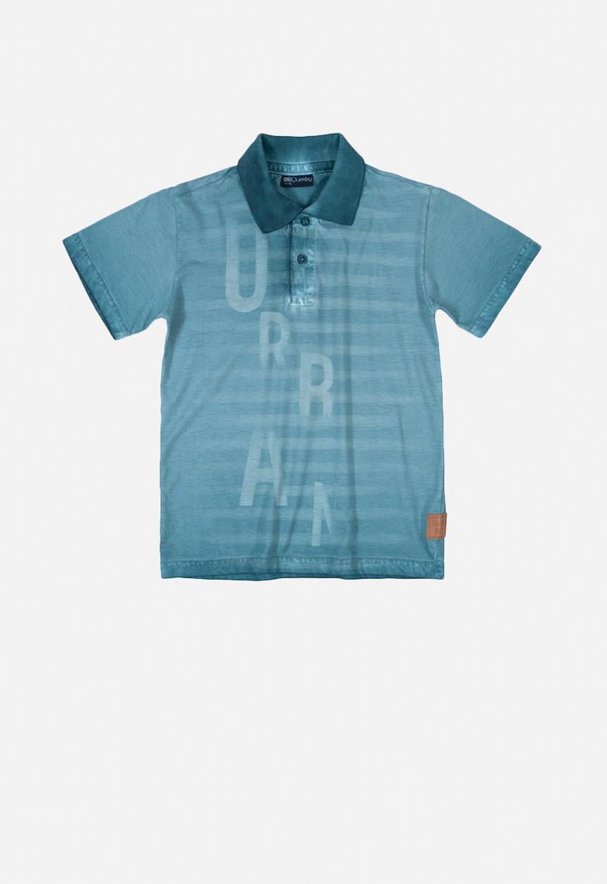 Quimby - Boys golf shirt - blue