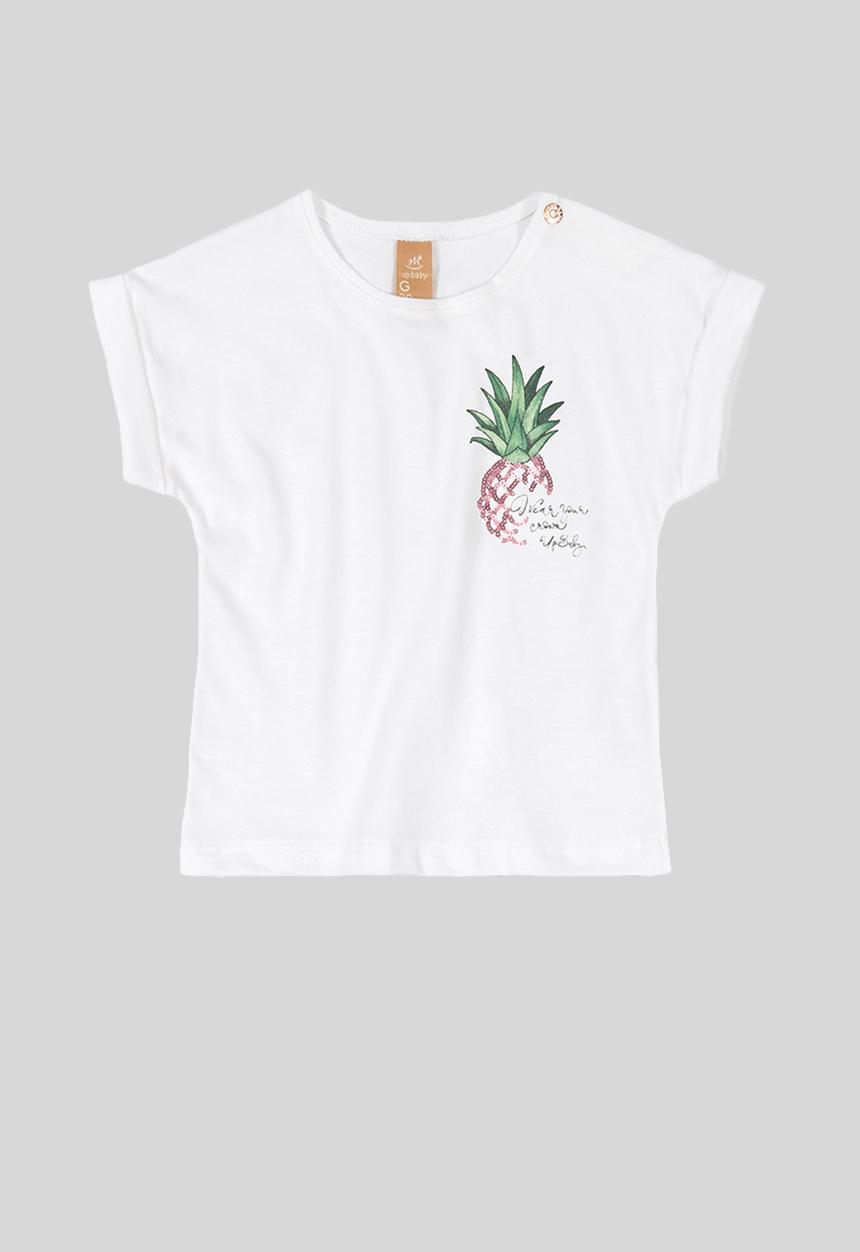 UP Baby - Girls pineapple blouse - white