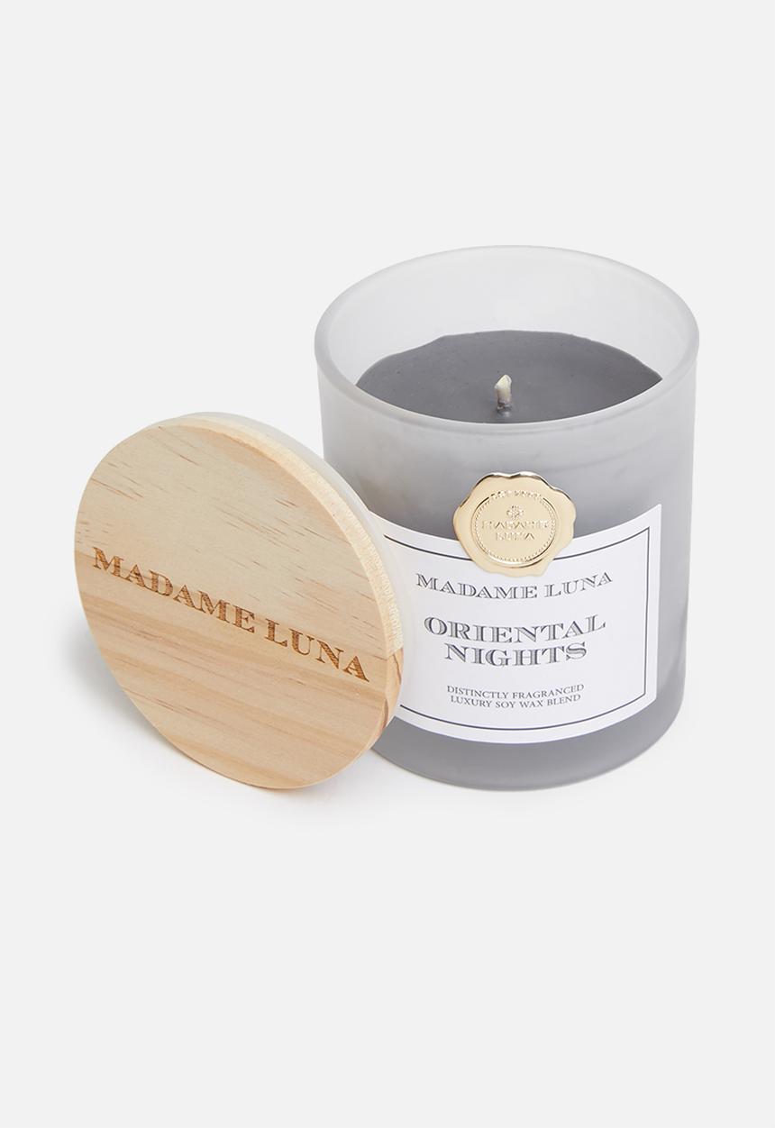 Madame Luna - Black signature gold stamp candle - oriental nights