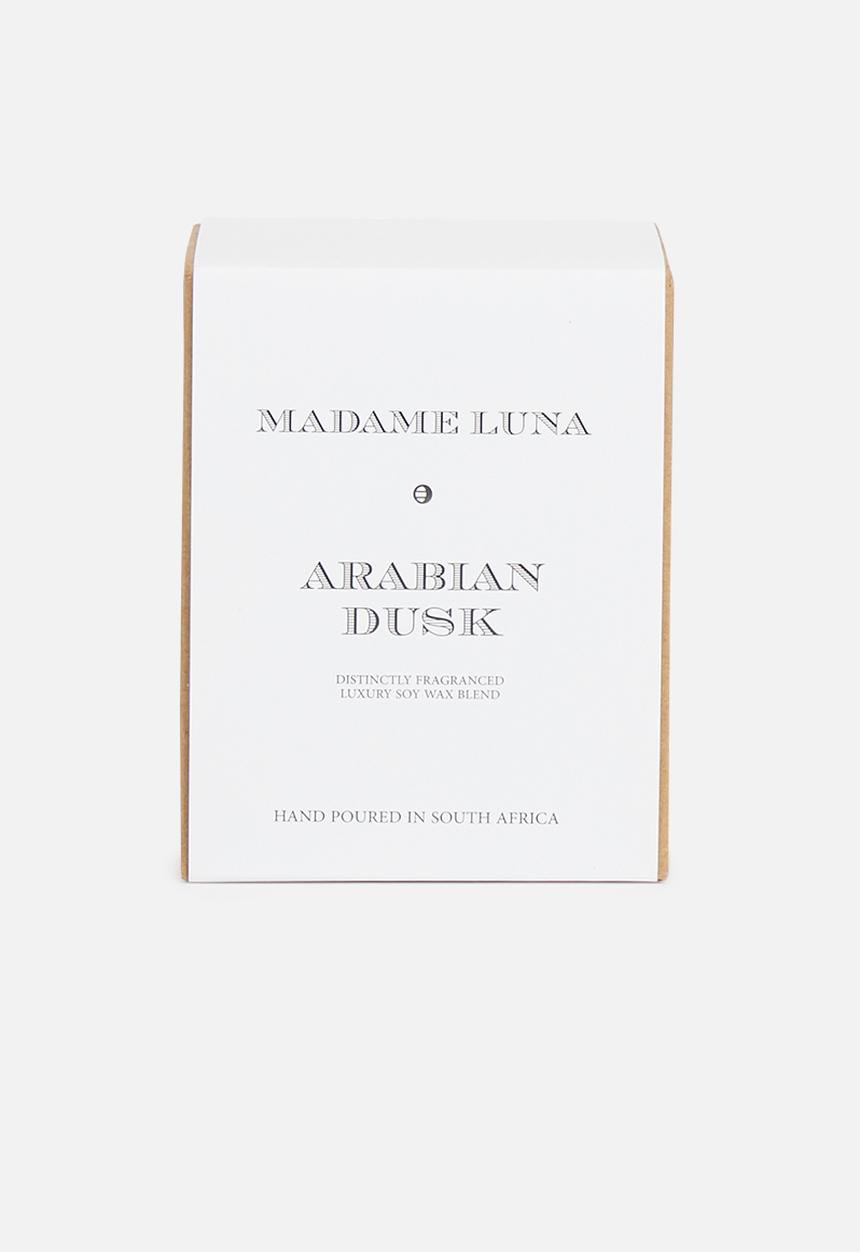 Madame Luna - Black signature gold stamp candle - arabian dusk