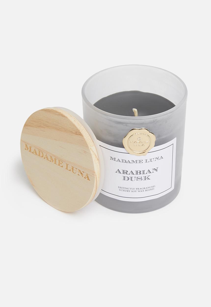 Madame Luna - Black signature gold stamp candle - arabian dusk