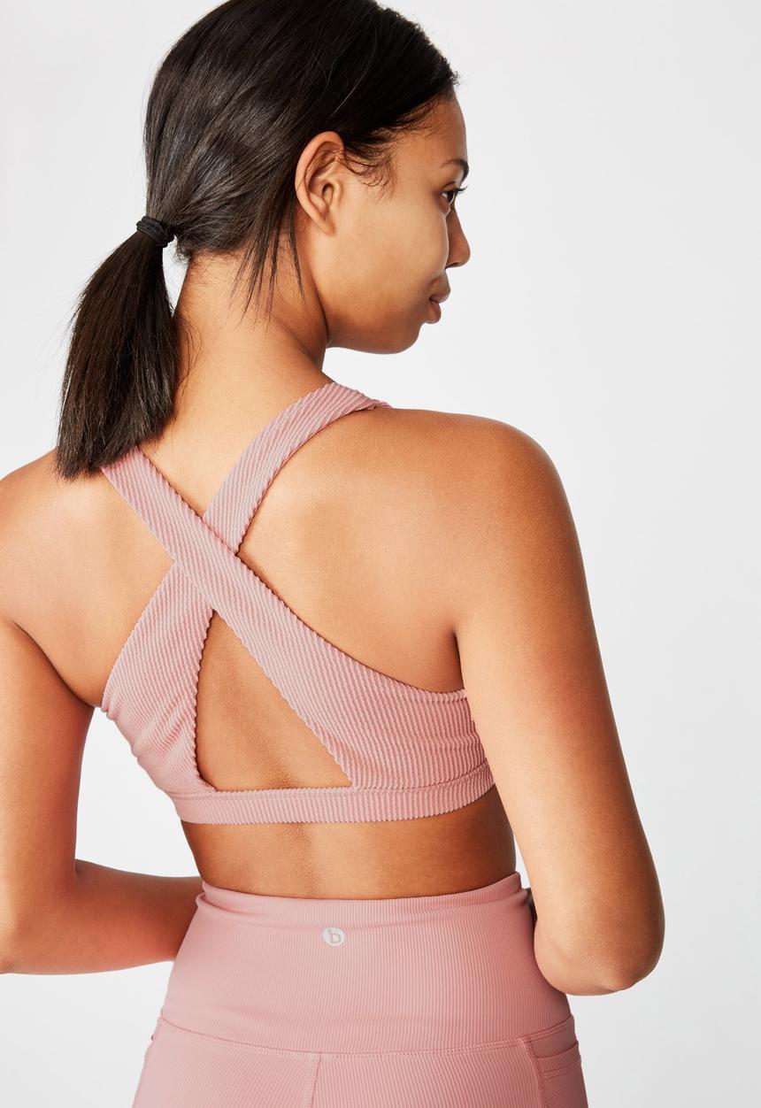 Cotton On - Workout cut out crop -bubblegum
