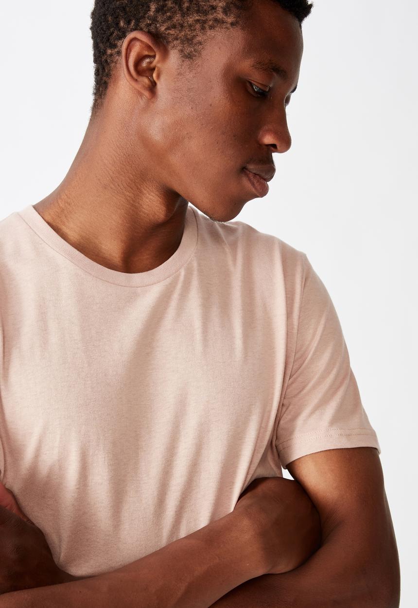 Cotton On - Essential crew tee - dirty pink