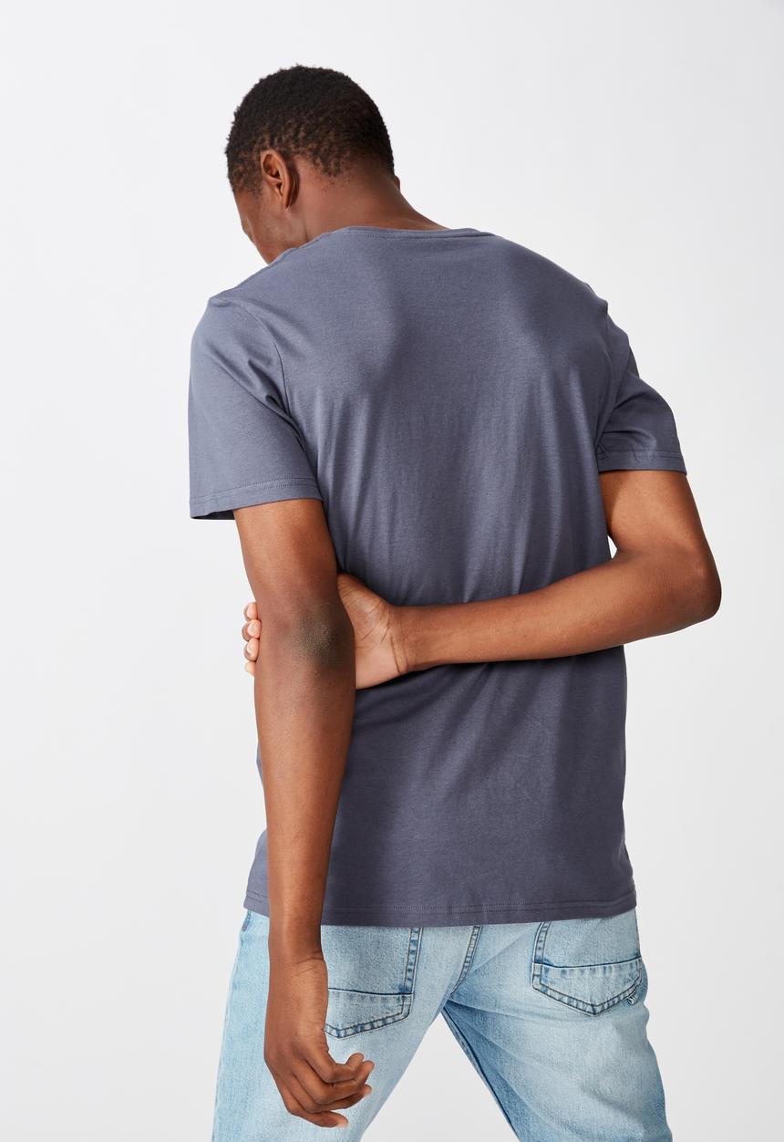 Cotton On - Essential crew tee - dusty denim