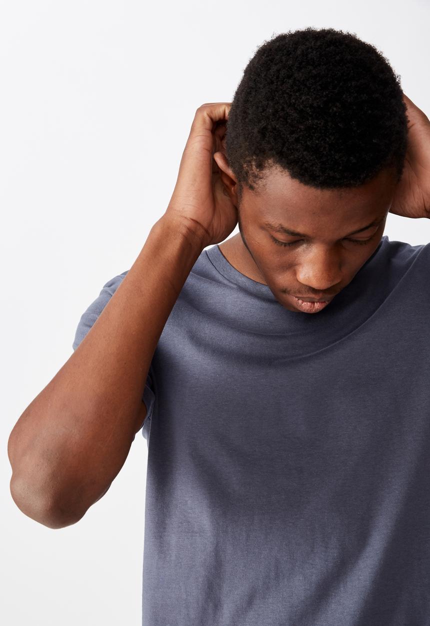 Cotton On - Essential crew tee - dusty denim