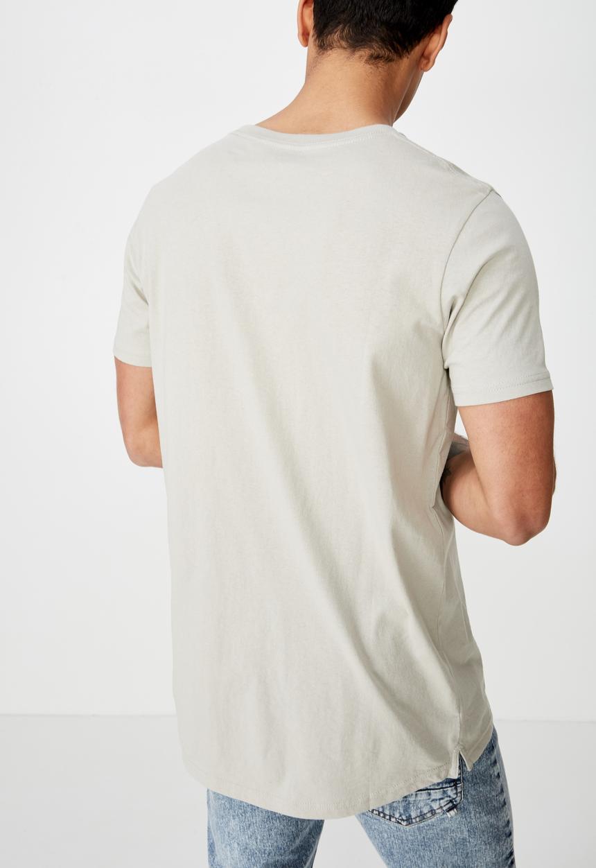 Cotton On - Essential longline curved hem tee - smoke