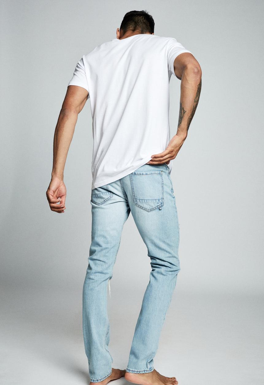 Cotton On - Slim fit jean  - ohio blue + rips