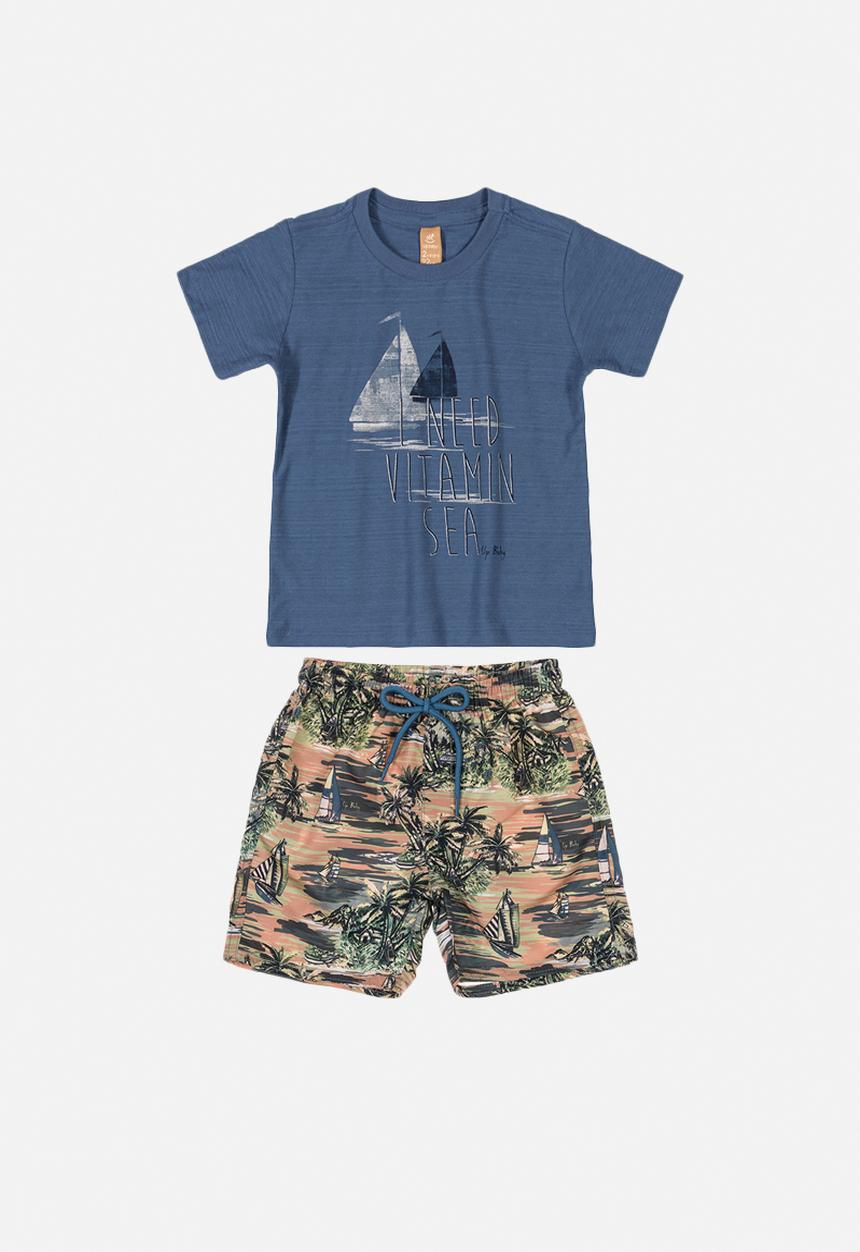 UP Baby - Bermuda shorts and tee set - multi 