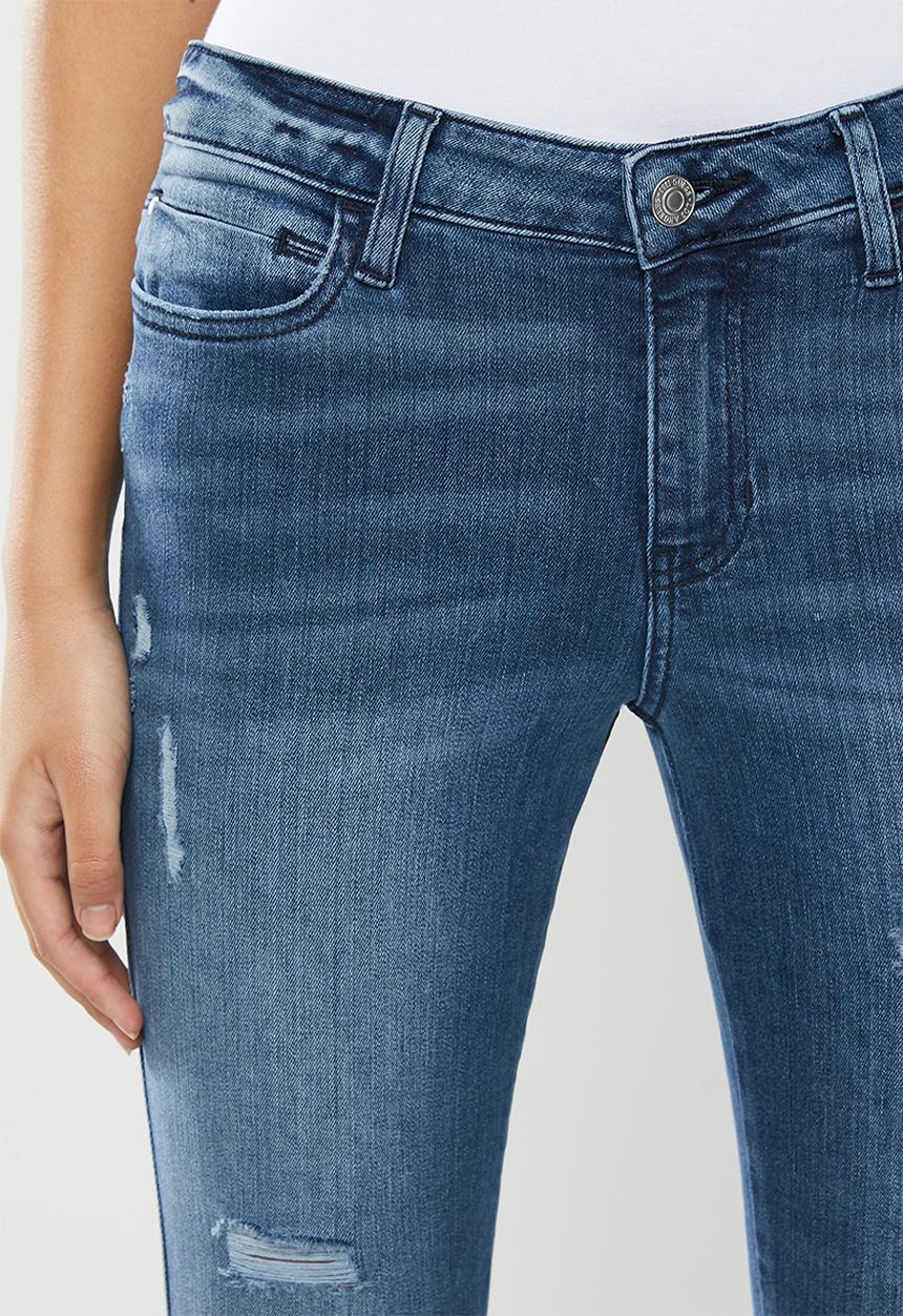 GUESS - Ripped fashion sexy curve jeans - blue