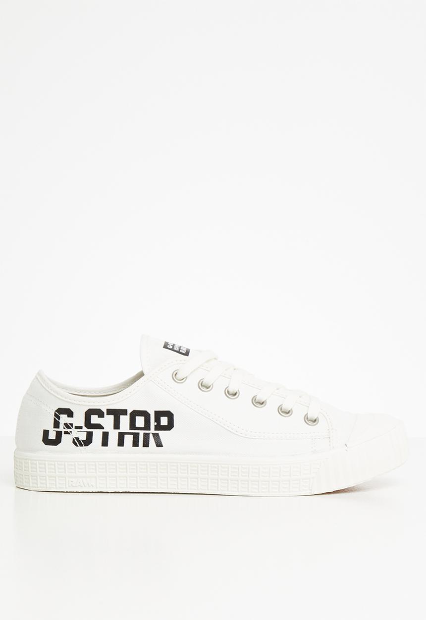 G-STAR - Rovulc low print - heringbone denim - white & black