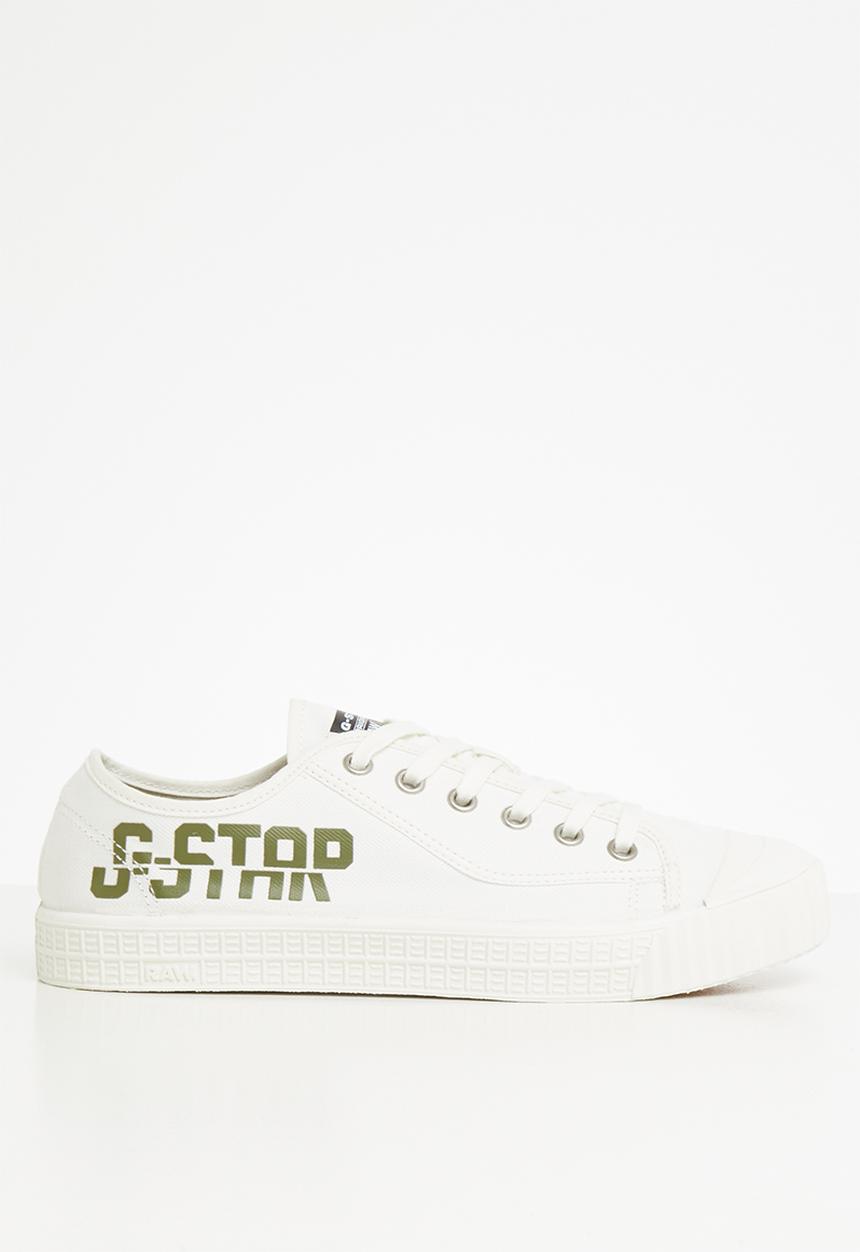 G-STAR - Rovulc low print - heringbone denim - white & sage