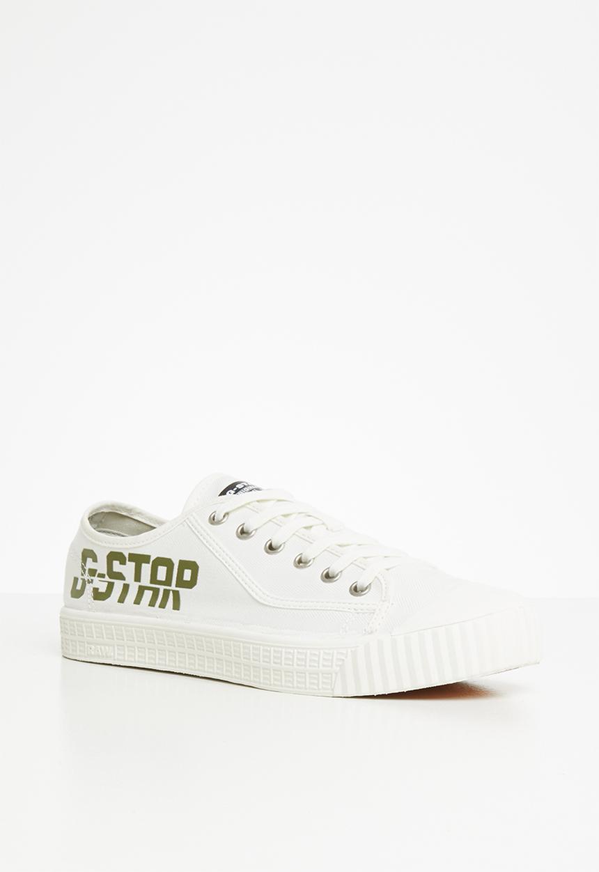 G-STAR - Rovulc low print - heringbone denim - white & sage