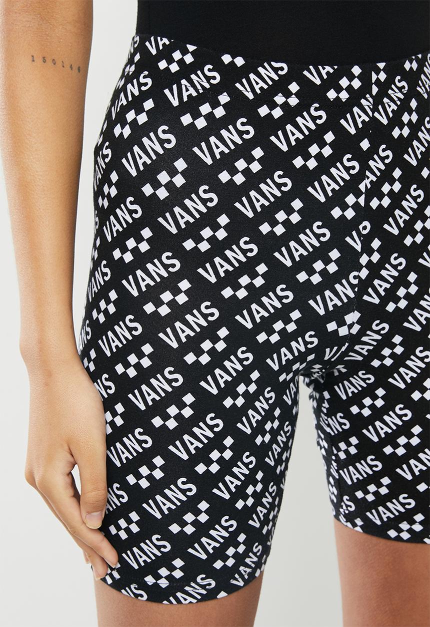 Vans - Brand striper bike shorts - black & white