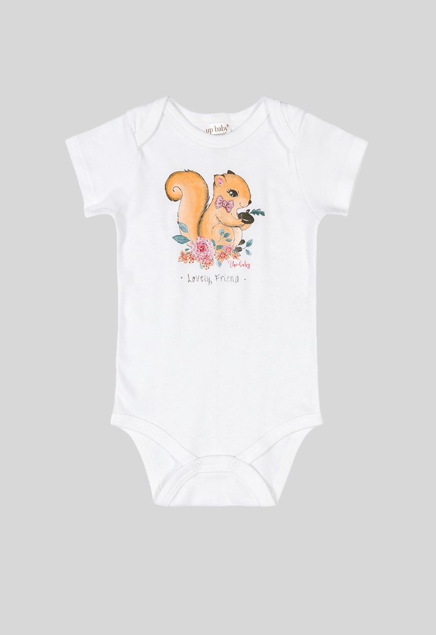 UP Baby - Girls printed bodysuit - white