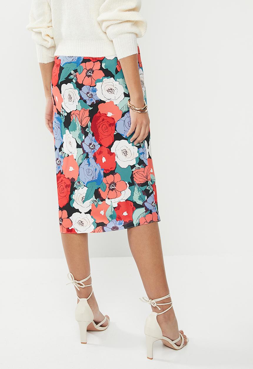 Glamorous - Large floral pencil skirt - multi