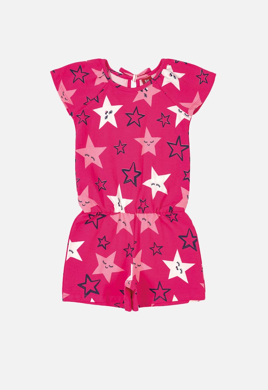 Bee Loop - Girls printed playsuit - pink