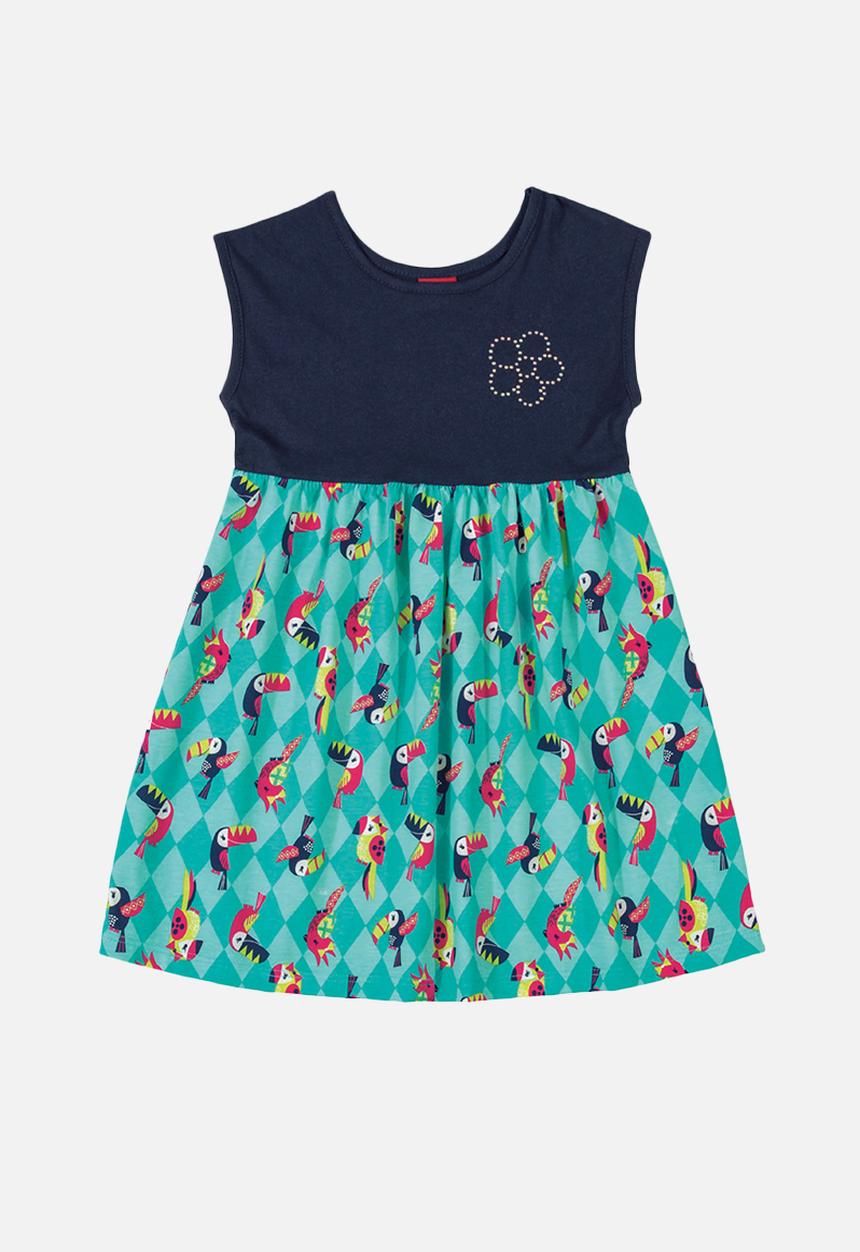 Bee Loop - Printed sleeveless dress - blue