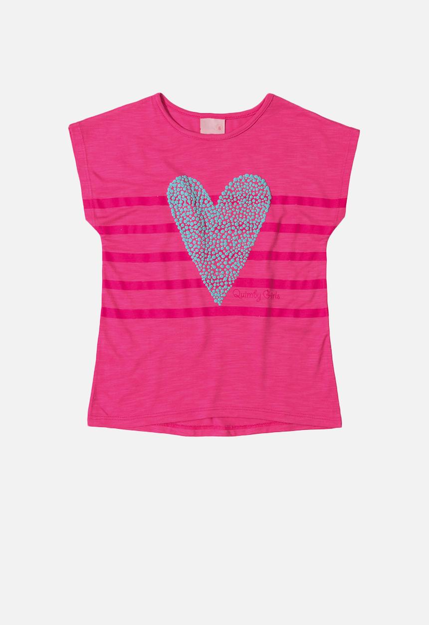 Quimby - Girls heart tank top - pink