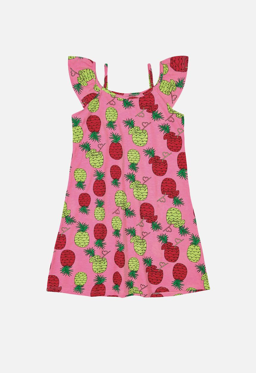 Bee Loop - Pineapple print dress - pink