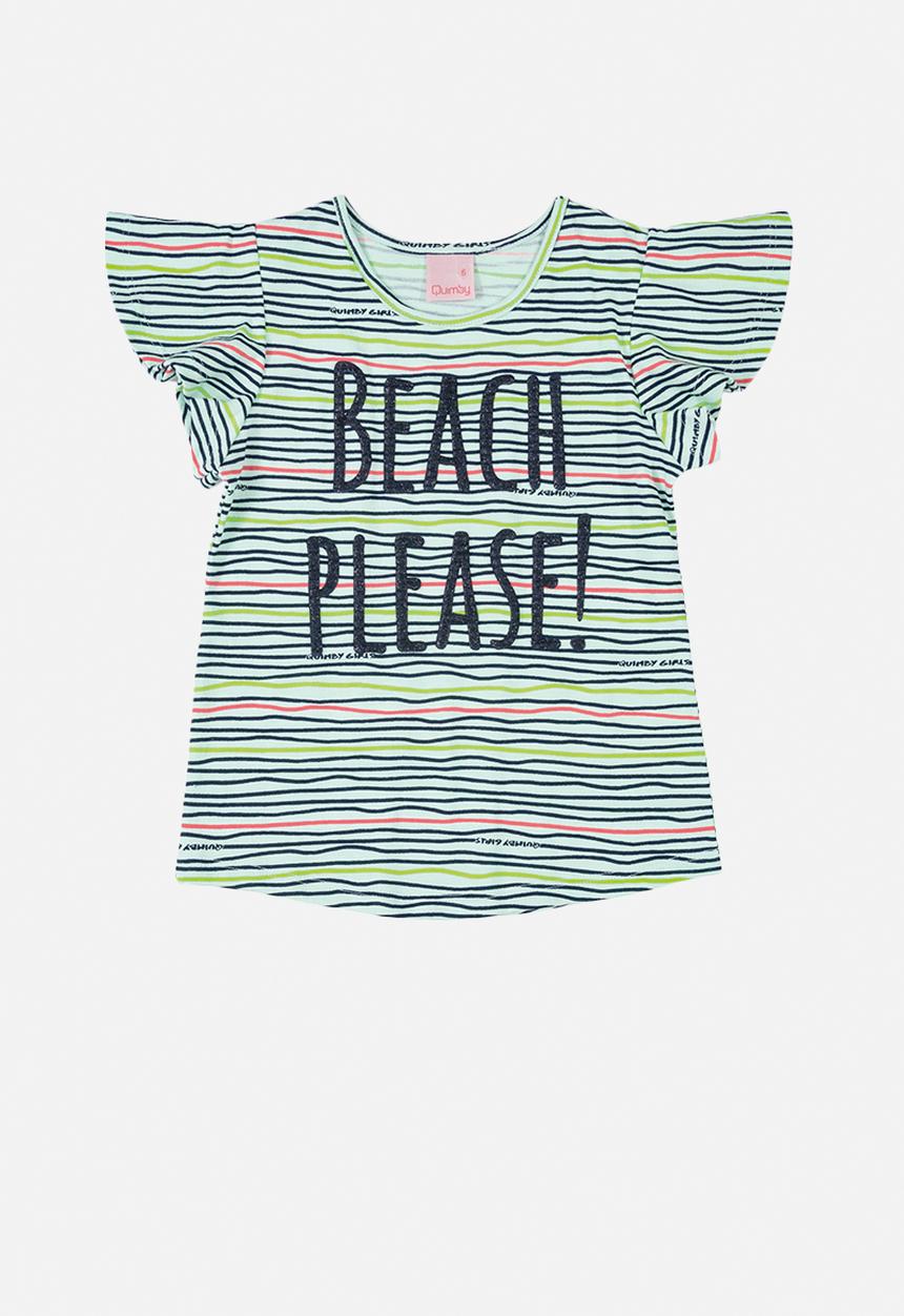 Quimby - Frill sleeve tee - light green